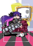  couch dress eating food goth gothic panty_&amp;_stocking_with_garterbelt sofa stocking_(character) stocking_(psg) television 