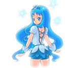  blue blue_eyes blue_hair blue_skirt cure_marine heart heartcatch_precure! kurumi_erika long_hair looking_back magical_girl okera precure skirt solo 