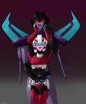  arcee glowing glowing_eyes highres multiple_girls slipstream transformers transformers_animated yuri 