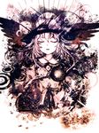  abstract bad_id bad_pixiv_id closed_eyes cong1991 hat komeiji_koishi muted_color open_mouth short_hair solo third_eye touhou wings 