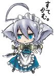  ahoge animal_ears bad_id bad_pixiv_id bow braid dog_ears hair_bow inu_sakuya izayoi_sakuya maid maid_headdress panzer short_hair silver_hair solo touhou twin_braids 