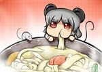  :t animal_ears bad_id bad_pixiv_id bowl chibi eating food futaba_suetsuki glint grey_hair houtou_(food) jewelry minigirl mouse mouse_ears mouse_tail nazrin noodles pun red_eyes short_hair solo sparkle tail touhou udon 