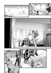  comic doujinshi greyscale kaname_madoka kiss mahou_shoujo_madoka_magica monochrome multiple_girls pantyhose tomoe_mami ugatsu_matsuki yuri 