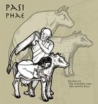  bestiality bull cow greek hidden mythology pasiphae the_veterinarian transformation udders 