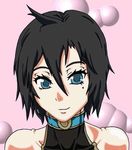  animated animated_gif beauty_mark black_hair blinking blue_eyes gif lowres mole source_request 
