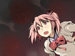  aru-sci bad_id bad_pixiv_id face kaname_madoka mahou_shoujo_madoka_magica mitakihara_school_uniform night pink_eyes pink_hair running school_uniform short_hair solo twintails 