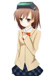  brown_eyes brown_hair head_mounted_display misaka_imouto rubii school_uniform skirt solo to_aru_kagaku_no_railgun to_aru_majutsu_no_index uniform 