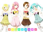  :d bad_id bad_pixiv_id cheerful_candy_(module) colorful_drop_(module) colorful_x_melody_(vocaloid) detached_sleeves dress flower hair_flower hair_ornament happy hatsune_miku kagamine_rin megurine_luka meiko multiple_girls musical_note one_eye_closed open_mouth pantyhose project_diva_(series) project_diva_2nd sahara_(nikam) smile strapless strapless_dress thighhighs vocaloid 
