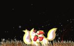  background blush chibineco chubby flaccid gay hi_res kissing male markings night penis pok&eacute;mon stars tail wheat_field white zangoose 