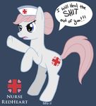  equine female feral friendship_is_magic horse mammal my_little_pony nurse nurse_redheart_(mlp) pony solo unknown_artist xtsooy 