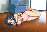  animated animation black_eyes black_hair bondage daikinbakuju gag getbackers gif helpless hogtie mizuki_natsumi pink_bikini rope rope_bondage solo swimsuit tape tapegag underwear 