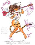  2001 aimee aimee_major breasts card_captor_sakura feline female fur_thief nude ribbons shopped solo tiger wand 
