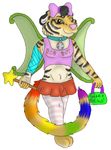  crossdressing fairy feline girly lol male mercury_(artist) ow_my_masculinity parody purse rainbow skirt solo super_gay tank_top tiger 