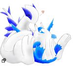  &hearts; lugia pok&eacute;mon sitting size_difference tensor white 