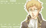  blond_hair blonde_hair frown glasses lowres simple_background watermark yellow_eyes 