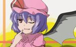  animated animated_gif banana bat_wings braid censored commentary food fork fruit grey_hair hat holding holding_fork izayoi_sakuya lowres maid_headdress multiple_girls purple_hair remilia_scarlet sexually_suggestive tapiko touhou translated twin_braids wings 