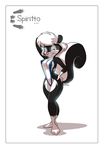  bikini clothed clothing eyewear female glasses mammal plain_background pose sabrina sabrina_online skimpy skunk sling_bikini solo spiritto swimsuit white_background 