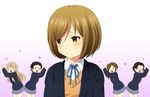  :/ brown_eyes brown_hair dancing extra k-on! kinoshita_shizuka kotobuki_tsumugi multiple_girls okada_haruna sano_keiko school_uniform shian_(my_lonly_life.) shima_chizuru short_hair 