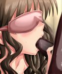  blindfold censored dark-skinned_male dark_penis fellatio food fruit hajime_studio interracial mandarin_orange mikan oral penis 