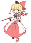  bad_id bad_pixiv_id blonde_hair erhu hair_ornament hair_ribbon instrument ribbon satsuki_rin solo touhou yellow_eyes yuragi_(nukomomo) 