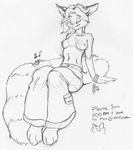  chilling eira fel female music ringtailed_cat sketch solo topless 