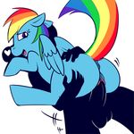  &lt;3 anatomically_correct anatomically_correct_pussy animal_genitalia anus balls bestiality butt embarrassed equine equine_pussy female feral friendship_is_magic hair happy happy_sex horse human interspecies looking_back male mammal mlp multi-colored_hair my_little_pony pegasus penetration penis pony pussy rainbow_dash_(mlp) rainbow_hair raised_tail sex smile straight tail unknown_artist wings 