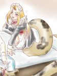  anime bow female maid maid_uniform naga snake taur 