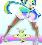  ambiguous_gender duo female hi_res inflation lucario lulu nintendo panties panty_shot pikachu pok&#233;mon pok&eacute;mon seppuku underwear upskirt video_games 