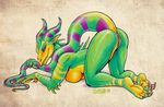  breasts dragon female horns pussy scalie solo squeedgemonster tail 