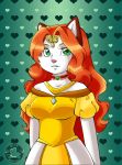  clothing domestic_cat dress felid feline felis female hair jewelry kittmouri mammal necklace solo 