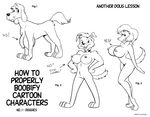  anthro breasts canine cute dog doug_winger educational female feral how_to_draw model_sheet toony wingerize 