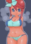  absurdres blush breasts cleavage fukurou_(owl222) fuuro_(pokemon) gym_leader highres pokemon swimsuit 