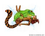  banrai bullfrog feline female feral frog grope interspecies korrok mammal occelot ocelot sex weird 
