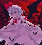 bad_id bad_pixiv_id bat bat_wings blue_hair crazy_smile cross grin nonaka red_eyes remilia_scarlet silver_hair smile solo touhou wings 