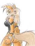  arcanine breasts butt canine female mammal nintendo nude plain_background pok&#233;mon pok&#233;morph pok&eacute;mon solo tail video_games white_background yiffmasters 