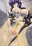  anus big_breasts breasts censored d-stop from_below ghost_in_the_shell kusanagi_motoko lactation large_breasts masturbation messy panties panties_aside peeing pov purple_hair pussy pussy_juice spread_pussy sweat underwear urination 