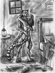  ^_^ bedroom cheetah couple darksilver entwined feline female hug intimate lantern leopard licking male pencils standing straight tongue 