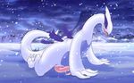  2008 all_fours athus claws cum lugia male outside penis pok&eacute;mon snow solo tail tongue white 