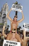  human male muscles peta photo protest real underwear 