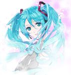  blue_eyes blue_hair chiyoko hatsune_miku long_hair solo twintails vocaloid 