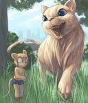  anko anthro cat feline feral micro rape_face rodent 