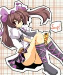  brown_eyes brown_hair cellphone harukatron himekaidou_hatate phone solo touhou twintails wings 