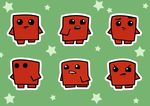  bad_id bad_pixiv_id clenched_teeth expressions food konbudashi meat meat_boy no_humans no_mouth o_o open_mouth sad simple_background square star super_meat_boy surprised teeth 