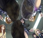  akiyama_mio brown_eyes brown_hair dirty_feet feet hirasawa_yui k-on! kotobuki_tsumugi multiple_girls panties pantyhose perspective pov_feet school_uniform socks soles tainaka_ritsu underwear yamanaka_sawako 