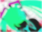  3d android animated animated_gif calne_ca crazy_laugh creepy deino gif green_hair hatsune_miku headbanging headset hidden_eyes karune_calcium lowres maeda_koutarou seizure silhouette strangling strangulation twintails vocaloid yandere 