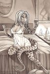  bed bedchamber book candle candlelight female lingerie lizard mistress_shiya scalie shinigamigirl solo tattoo wine 