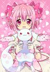  bad_id bad_pixiv_id gloves kaname_madoka kyubey magical_girl mahou_shoujo_madoka_magica pink_eyes pink_hair sakuro short_hair short_twintails sparkle twintails 