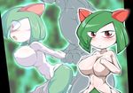  anthro arm_grab artist_request big_breasts blush breasts female from_behind human interspecies kirlia large_breasts male mammal monster monster_sex nintendo open_mouth pok&#233;mon pok&#233;morph pok&#233;philia pokemon red_eyes sex straight uranoyoru video_games 