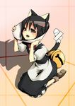  animal_ears black_eyes black_hair cat_ears cat_tail fuji-k original short_hair solo tail 