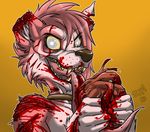  &hearts; &lt;3 blood canine dog gore husky mammal solo supinhas tongue undead zombie 